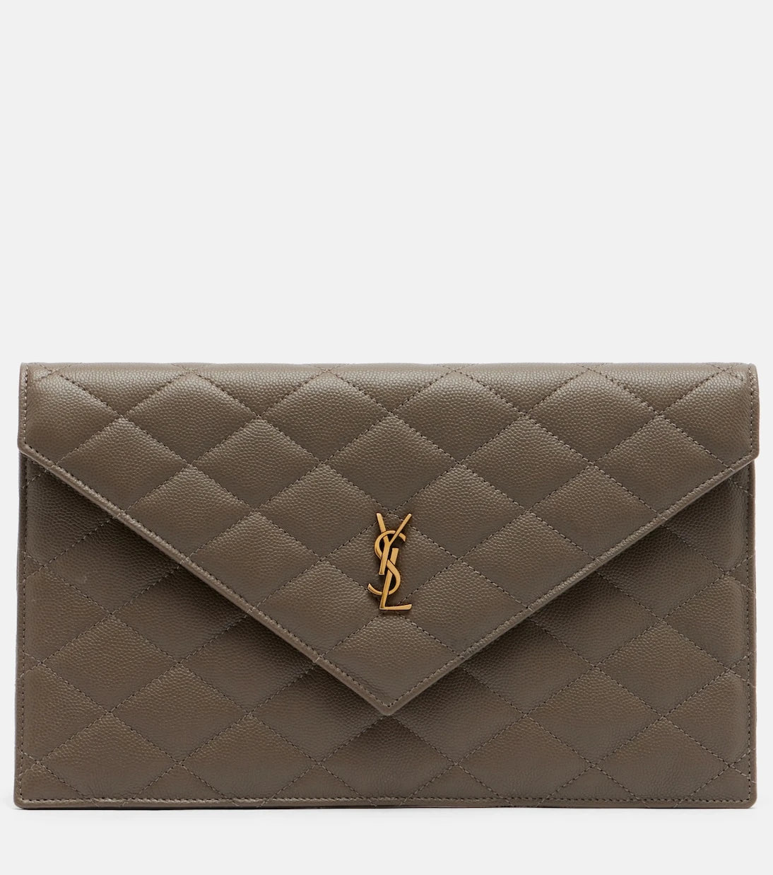 Saint Laurent - Paris leather clutch