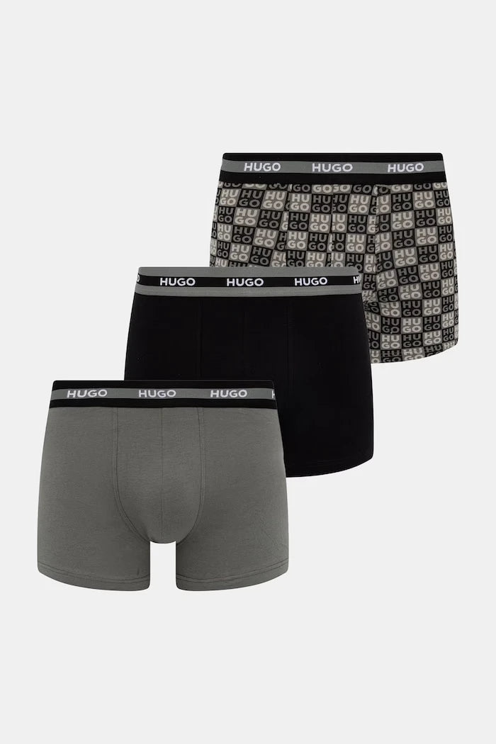 Pamuklu erkek HUGO boxer TRUNK TR PLANET DES 3'lü