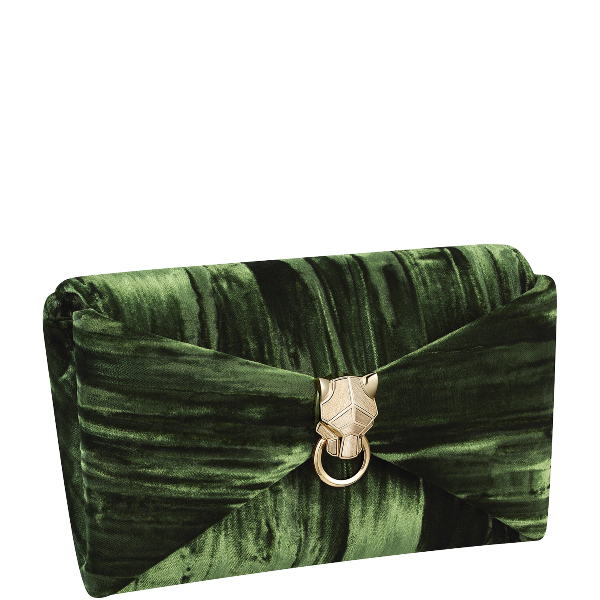 Green Velvet Panthère Graphique de Cartier Chain Pouch