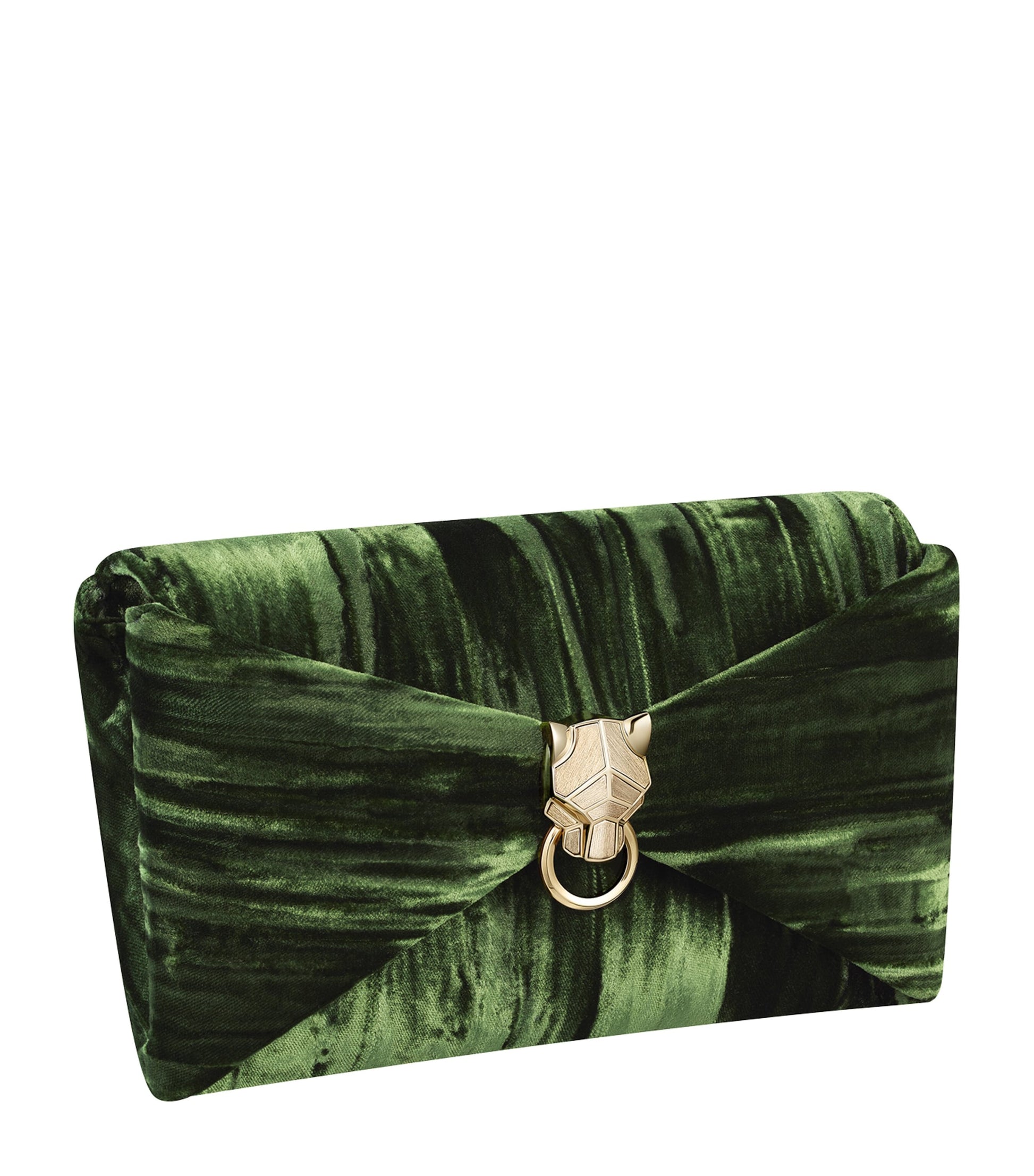 Green Velvet Panthère Graphique de Cartier Chain Pouch