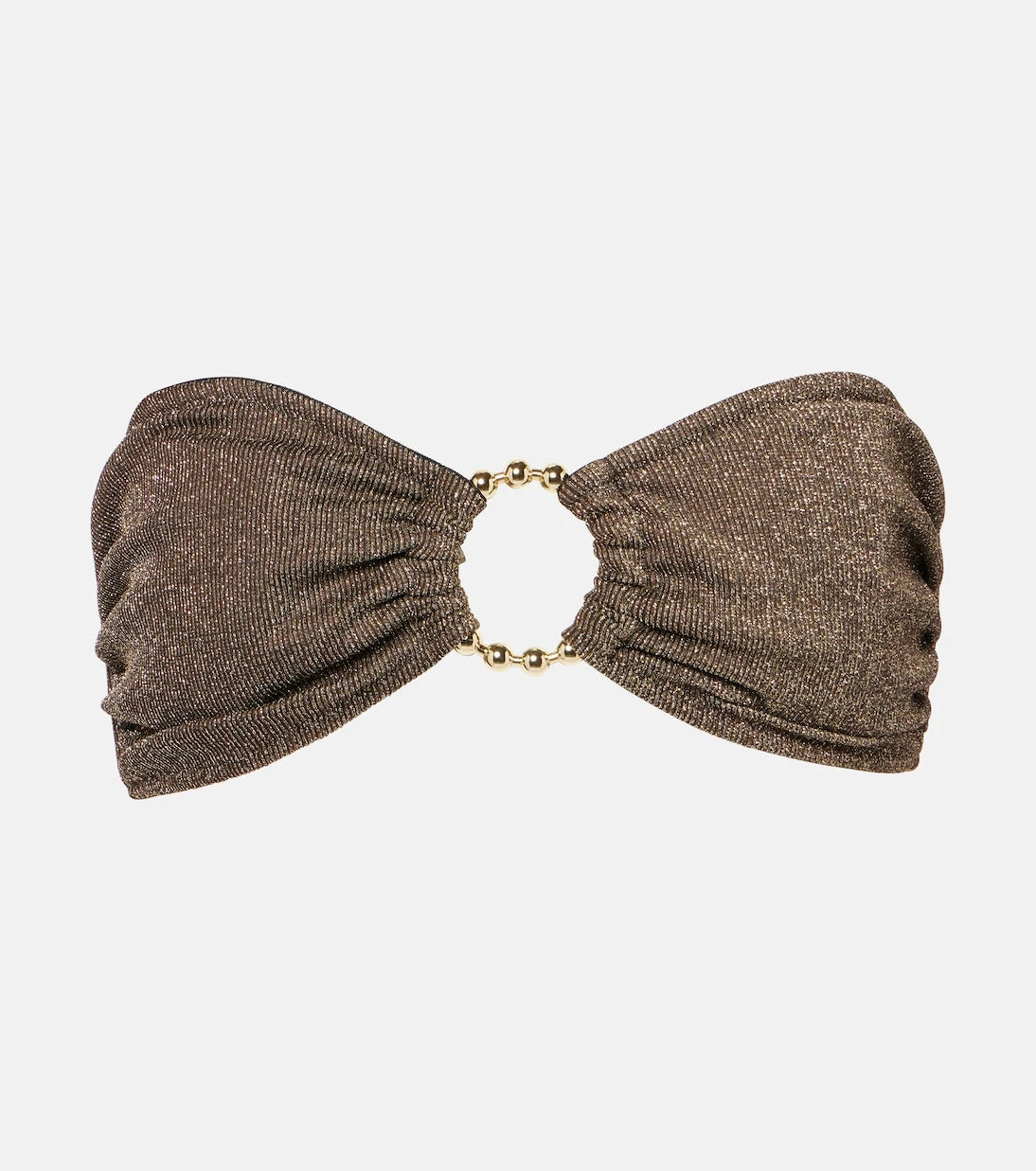 Alexandra Miro - Carlotta lamé bandeau bikini top