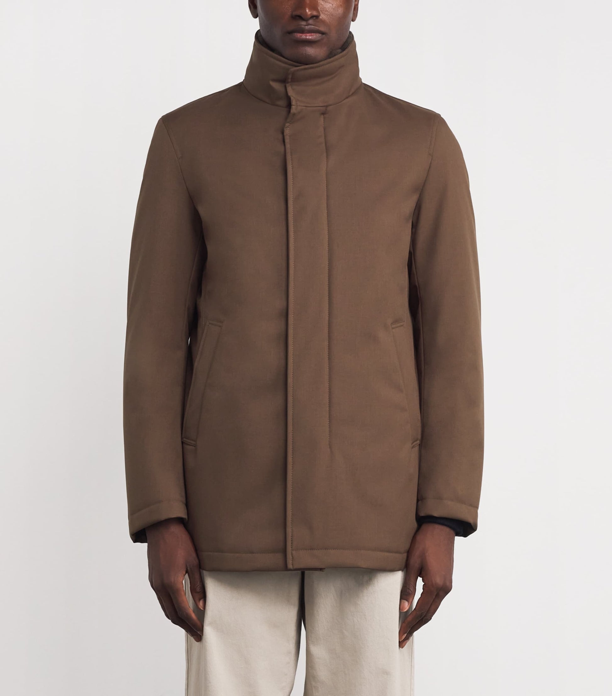 Brown Padded Car Coat