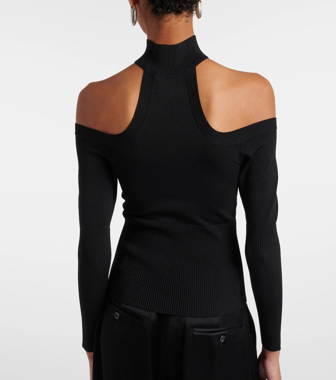 Simkhai - Lila ribbed-knit off-shoulder top