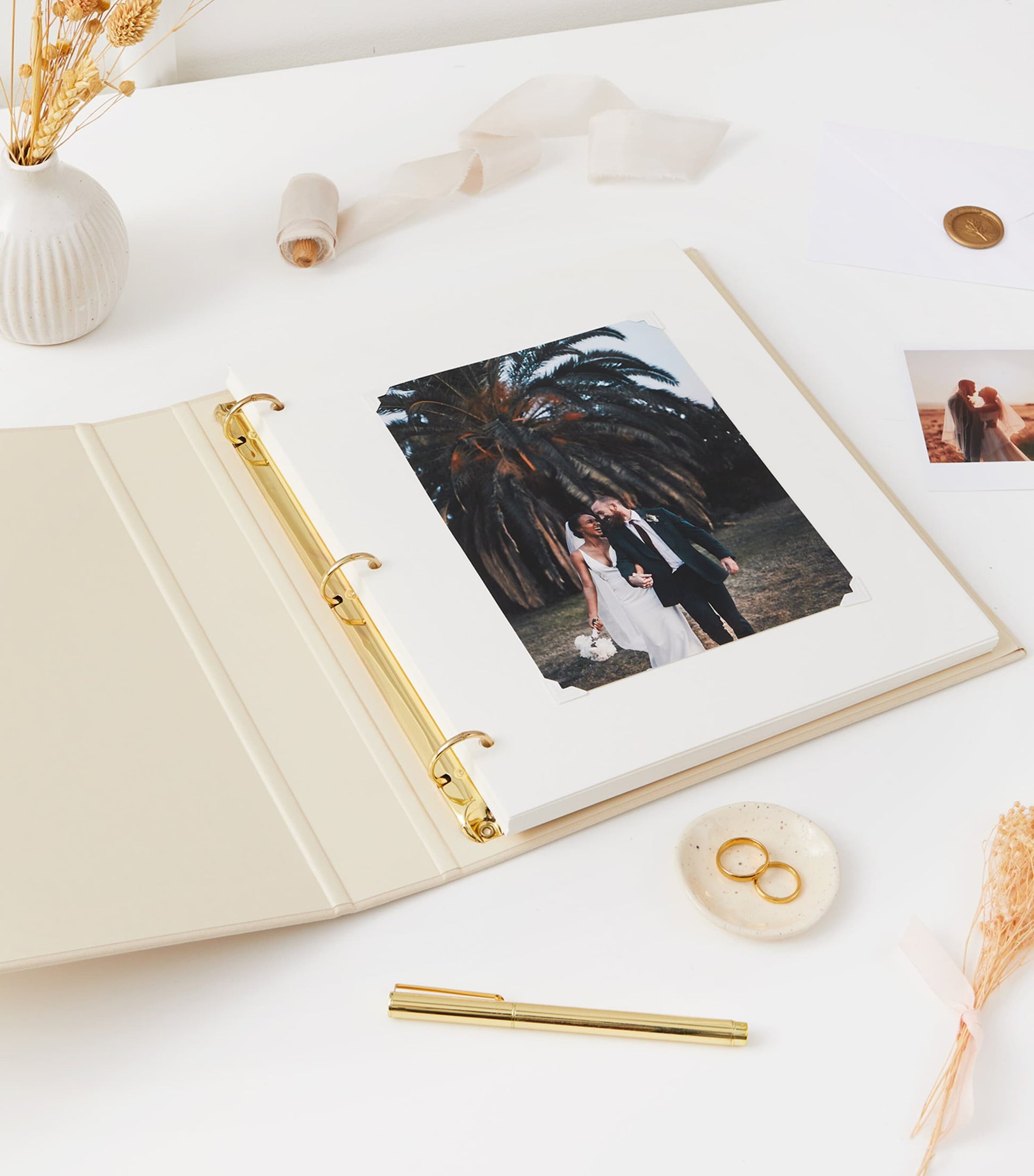 Blush and Gold Our Wedding Day Photo Album