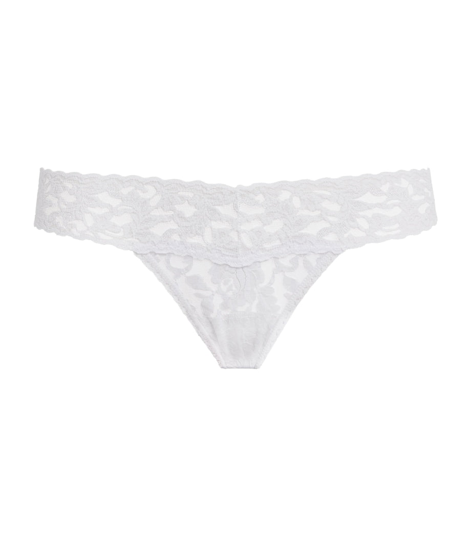 White Lace Low-Rise Thong