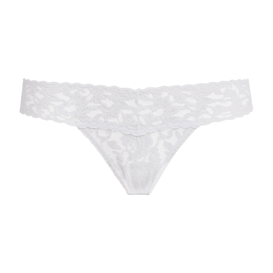White Lace Low-Rise Thong