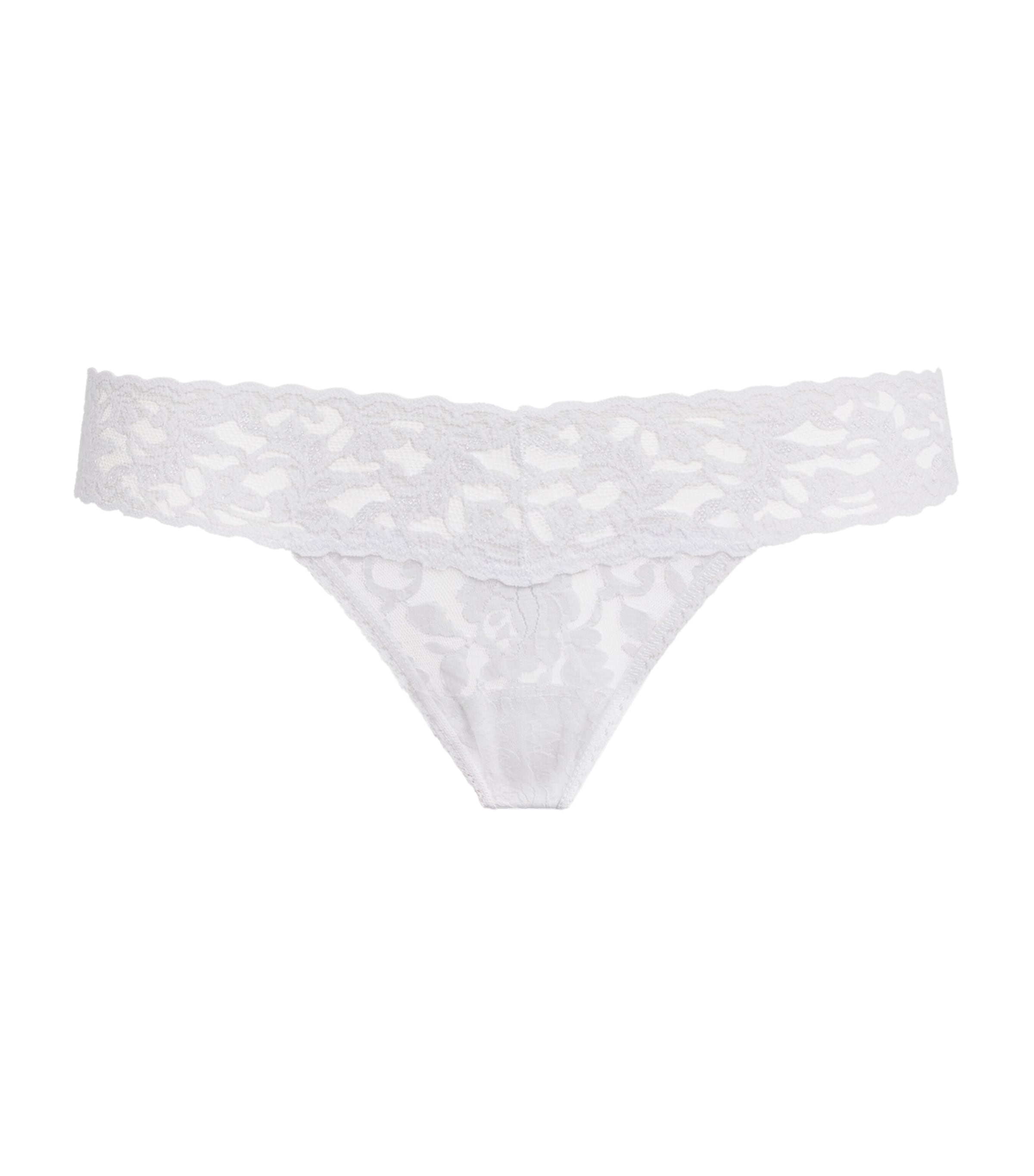 White Lace Low-Rise Thong