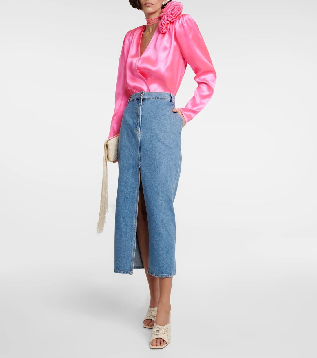 Magda Butrym - Embellished silk blouse