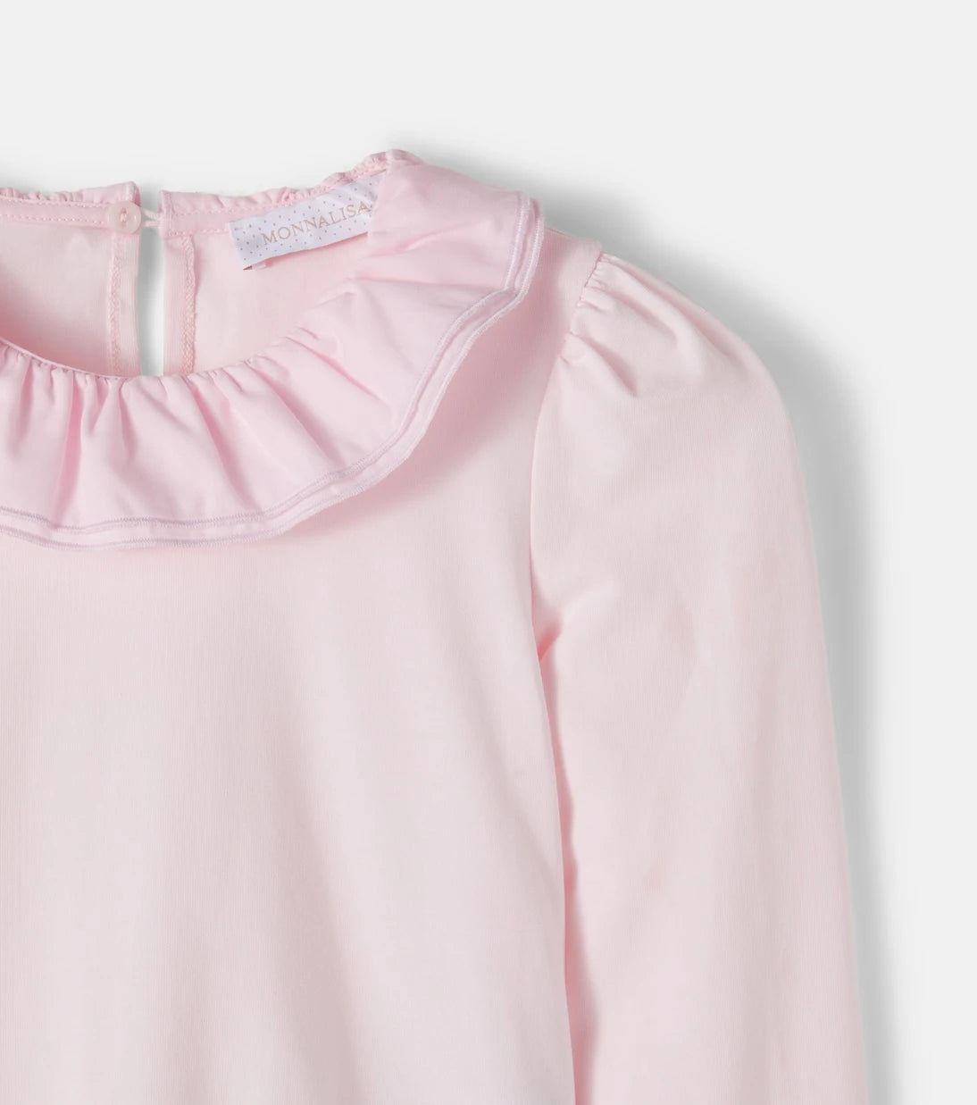 Monnalisa - Ruffled cotton-blend jersey top