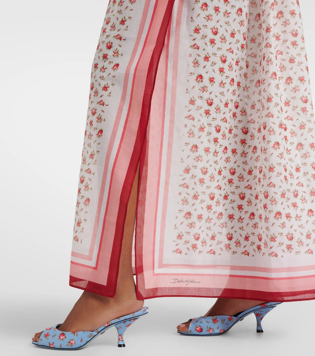 Dolce&Gabbana - Floral cotton beach cover-up