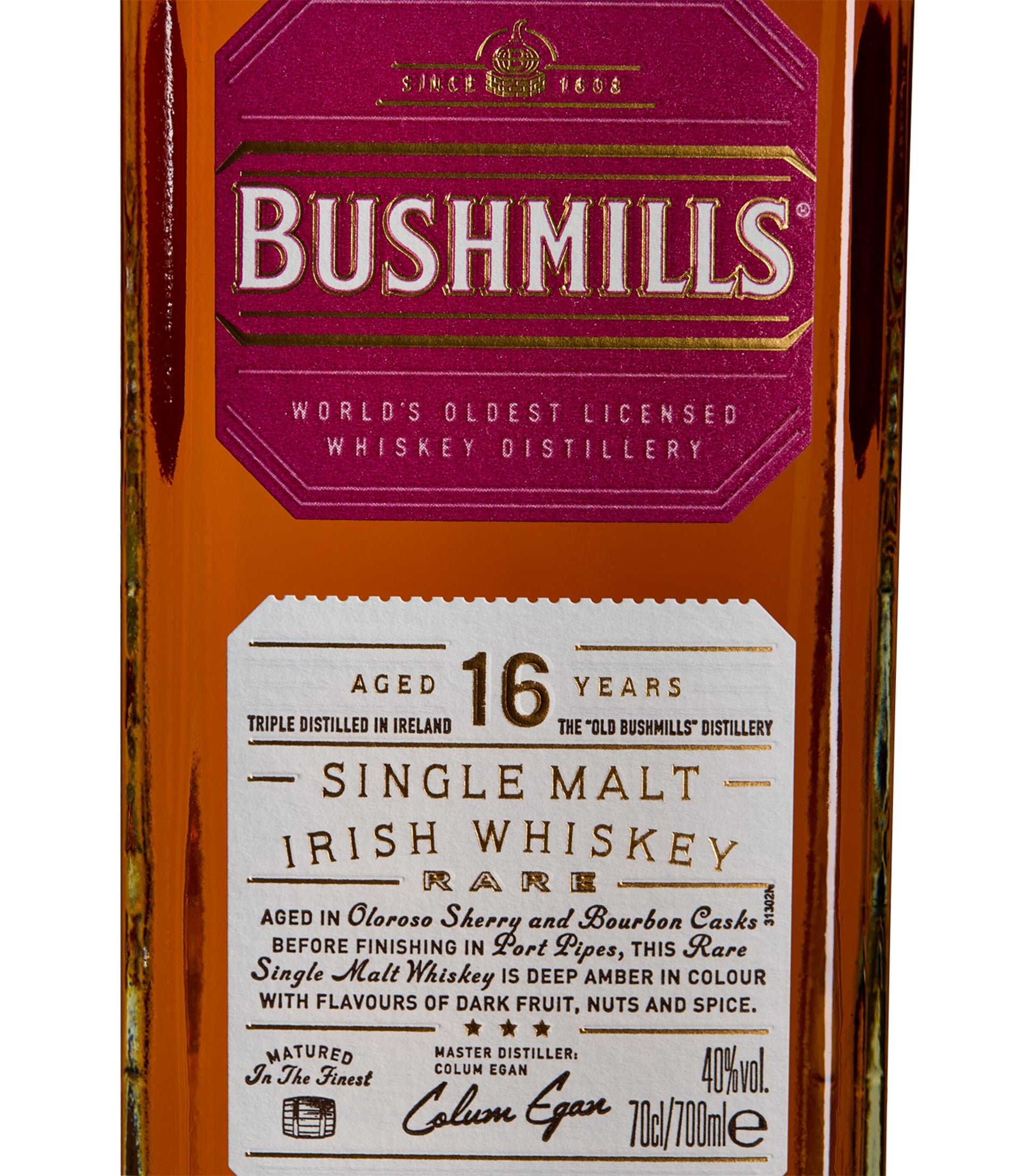 Bushmills 16-Year-Old Single Malt Irish Whisky (70cl)