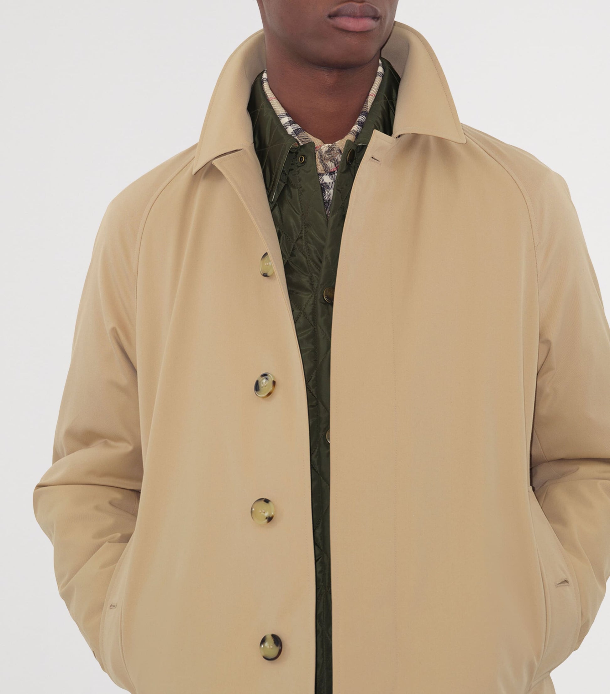 Burberry Yellow Cotton Camden Heritage Short Car Coat