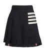 Thom Browne Navy Pleated Mini Skirt