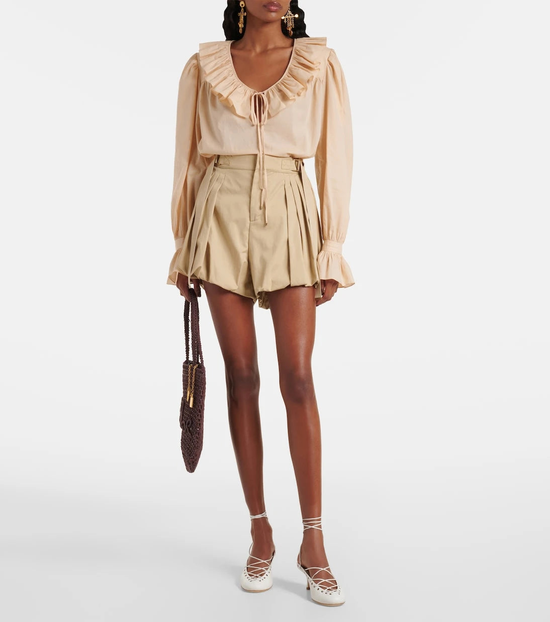 Chloé - Ruffled cotton voile blouse