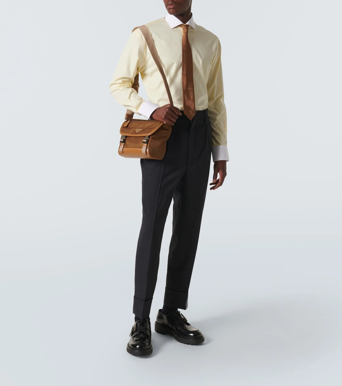 Prada - Re-Nylon leather-trimmed shoulder bag