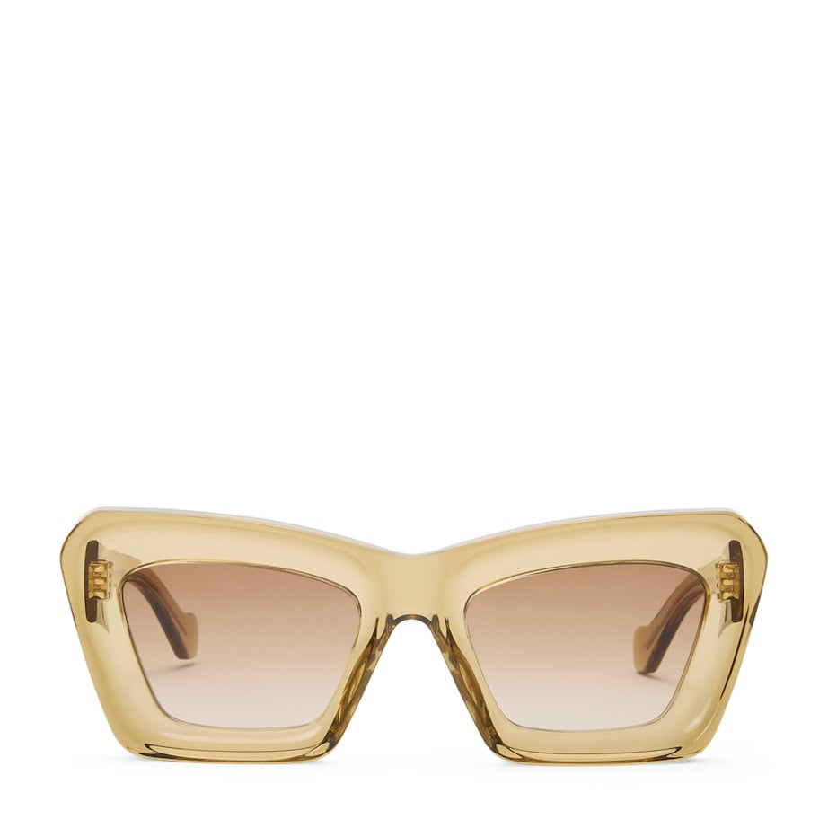 LOEWE Green Bevelled Cat Eye Sunglasses