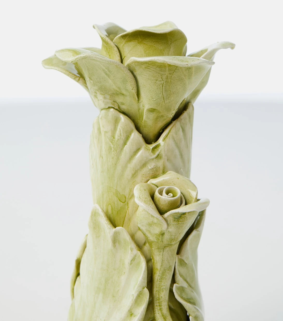 Bitossi - Set of 2 floral ceramic candleholders