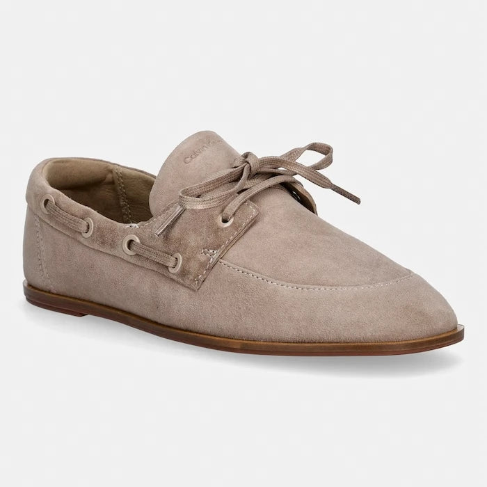 Calvin Klein kadın süet mokasen ESS BOATSHOE SUEDE