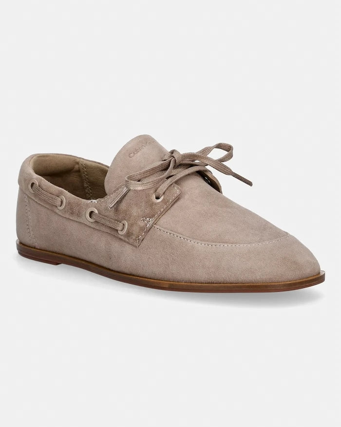 Calvin Klein kadın süet mokasen ESS BOATSHOE SUEDE