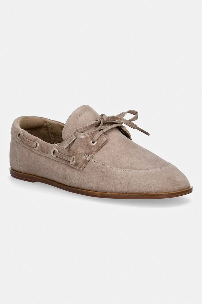 Calvin Klein kadın süet mokasen ESS BOATSHOE SUEDE