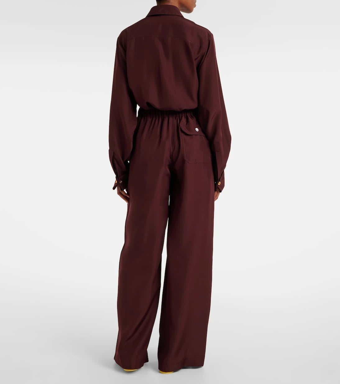 Loewe - Pleated silk straight pants