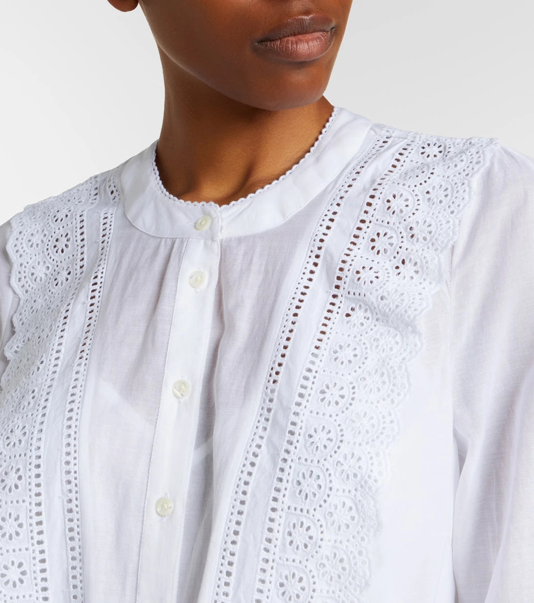 Veronica Beard - Clermont broderie anglaise cotton-blend shirt