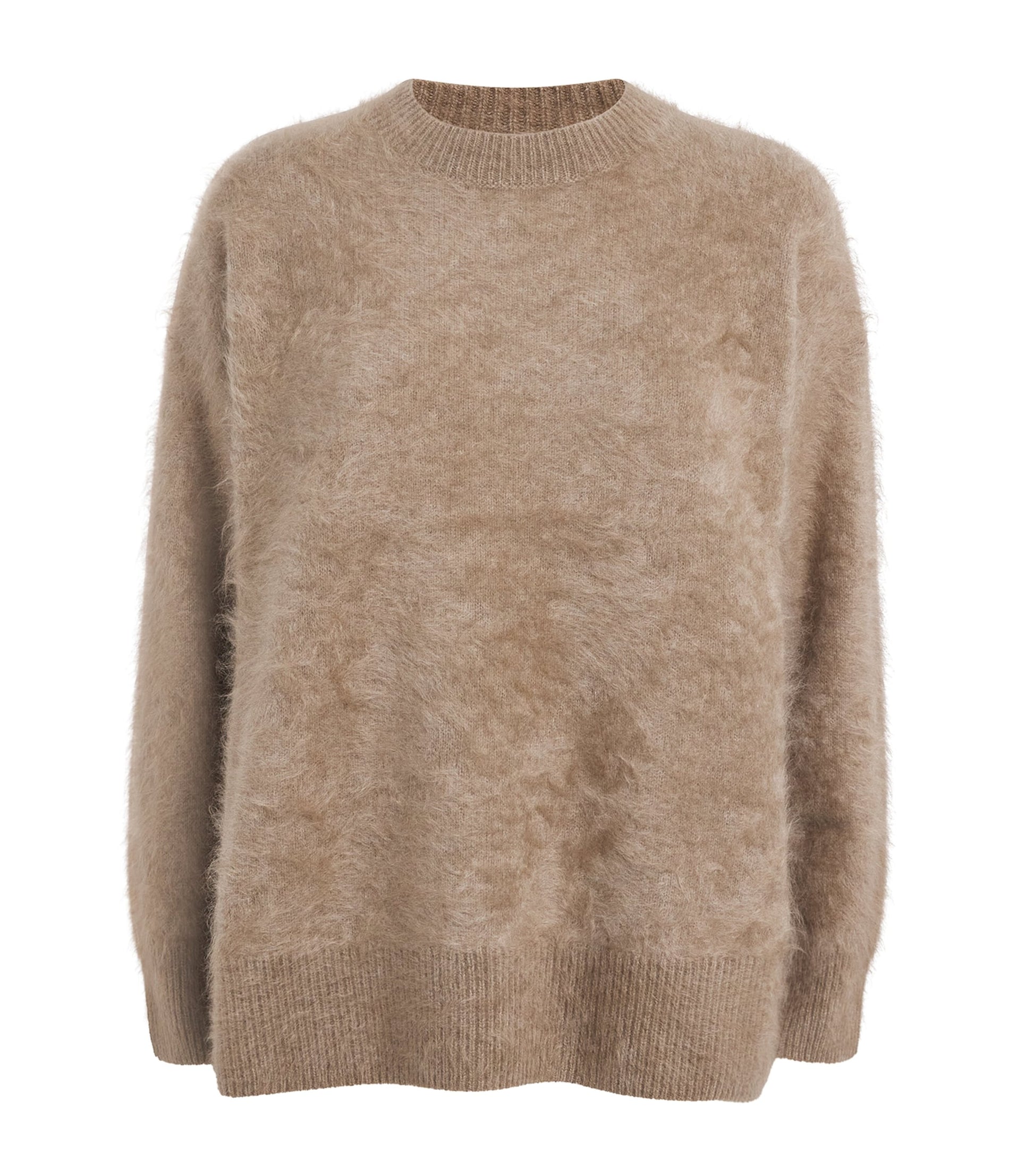 Beige Cashmere Brushed Sweater