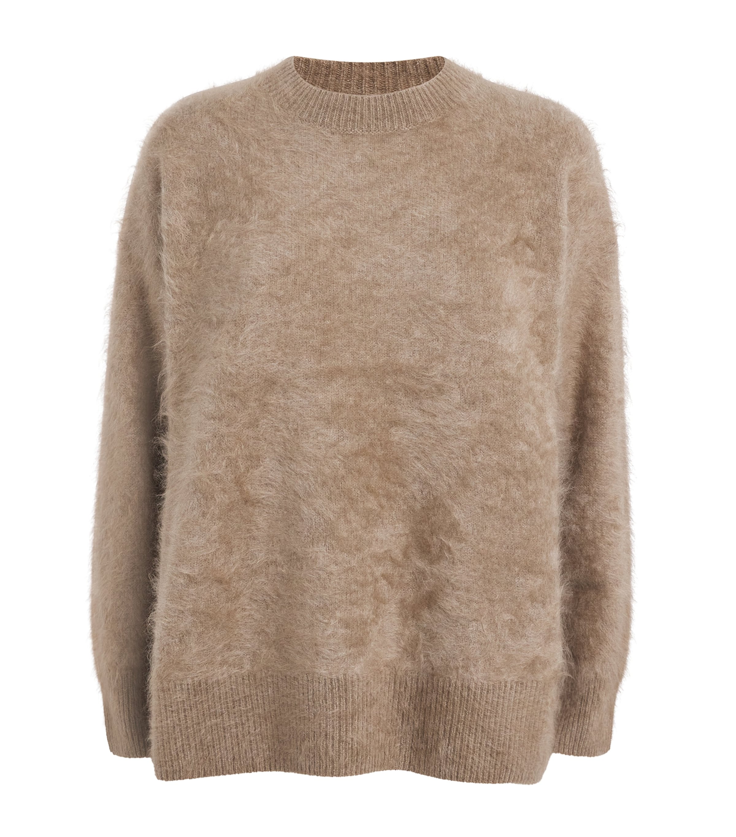 Max Mara Beige Cashmere Brushed Sweater