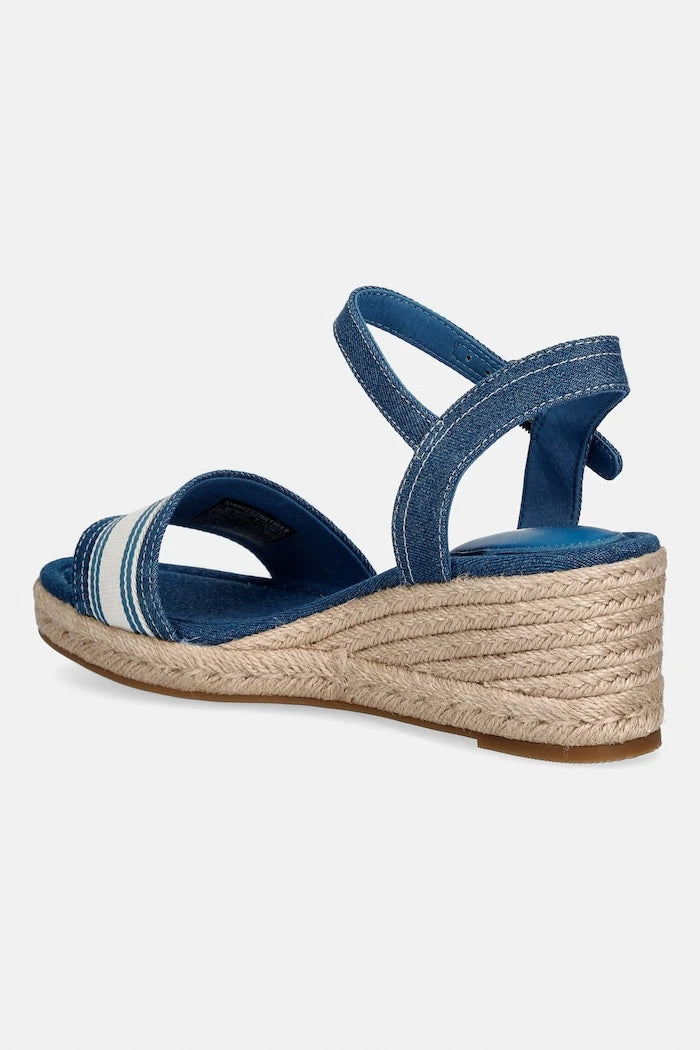 Tommy Hilfiger Platforma Sandalet Mid Wedge Espad Webbing
