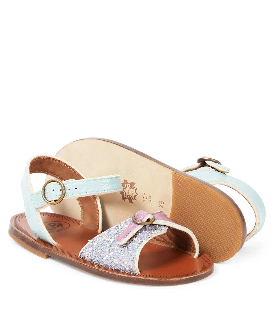 PèPè - Glitter leather sandals