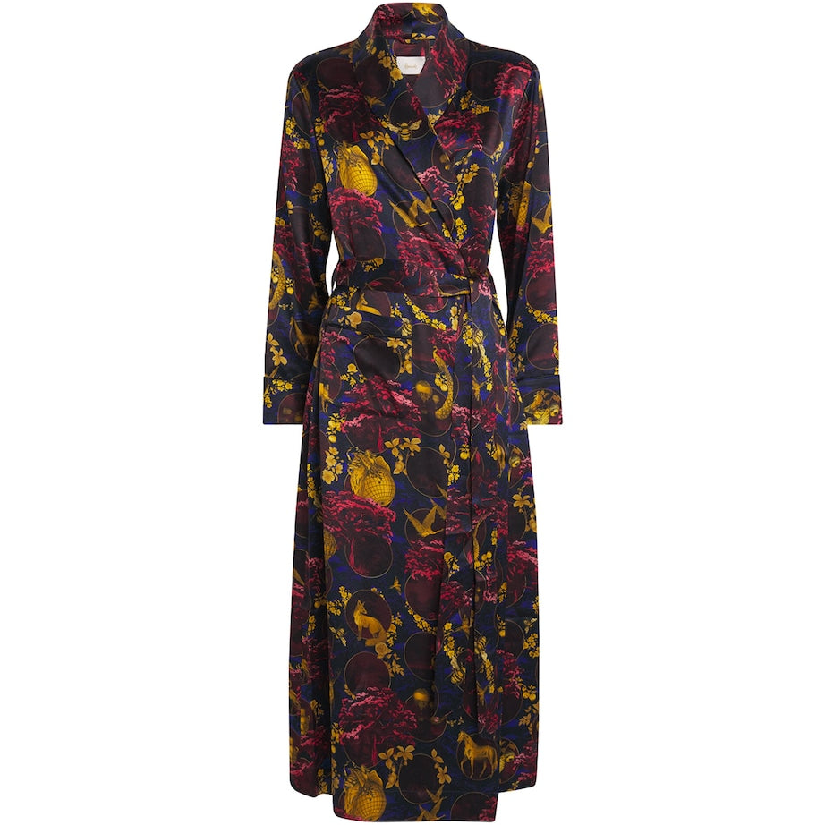 Harrods Multi Silk Toile Night Robe