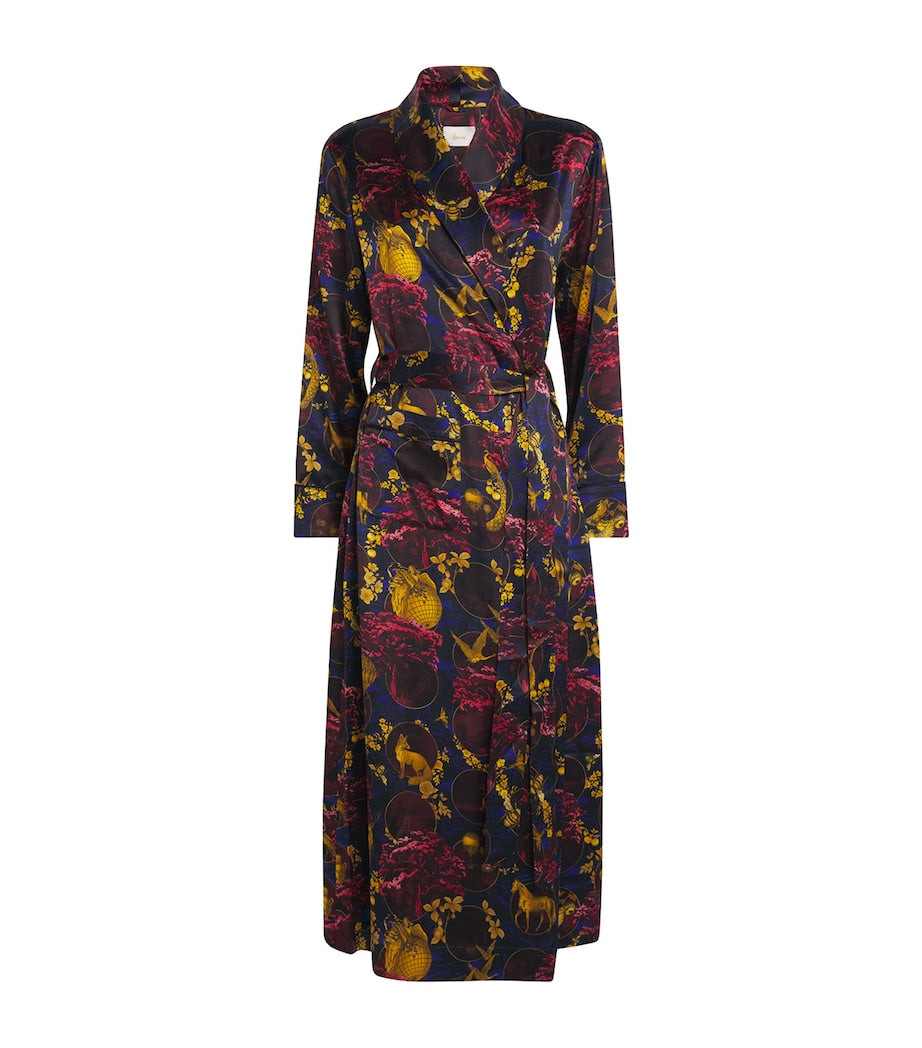 Harrods Multi Silk Toile Night Robe