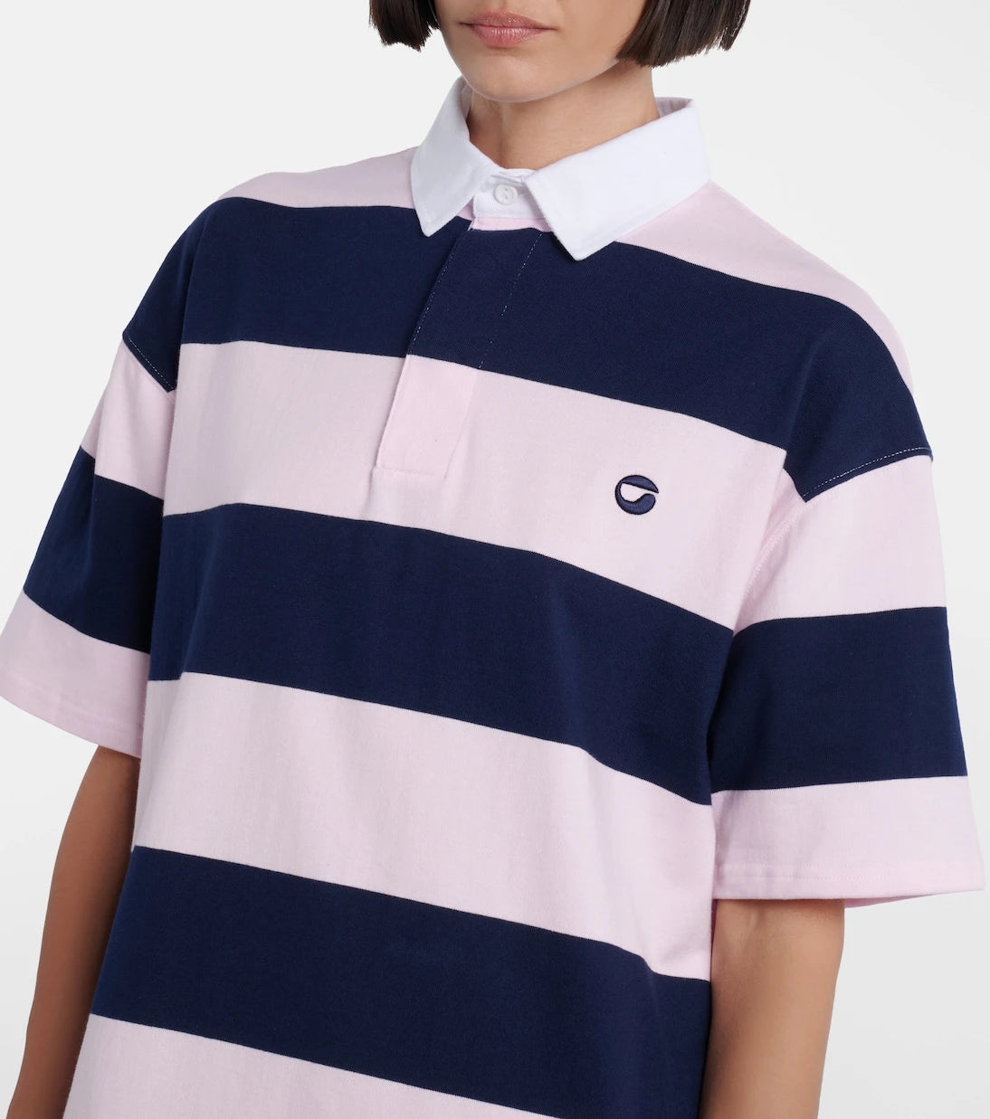 Coperni - Striped cotton polo dress