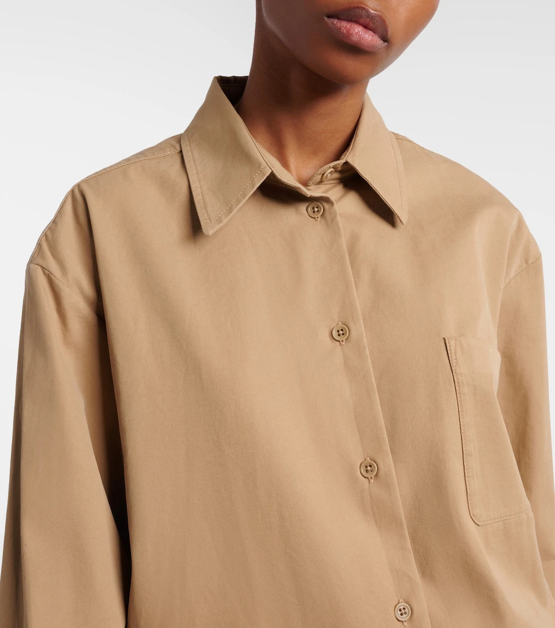 The Row - Tansy cotton and cashmere shirt