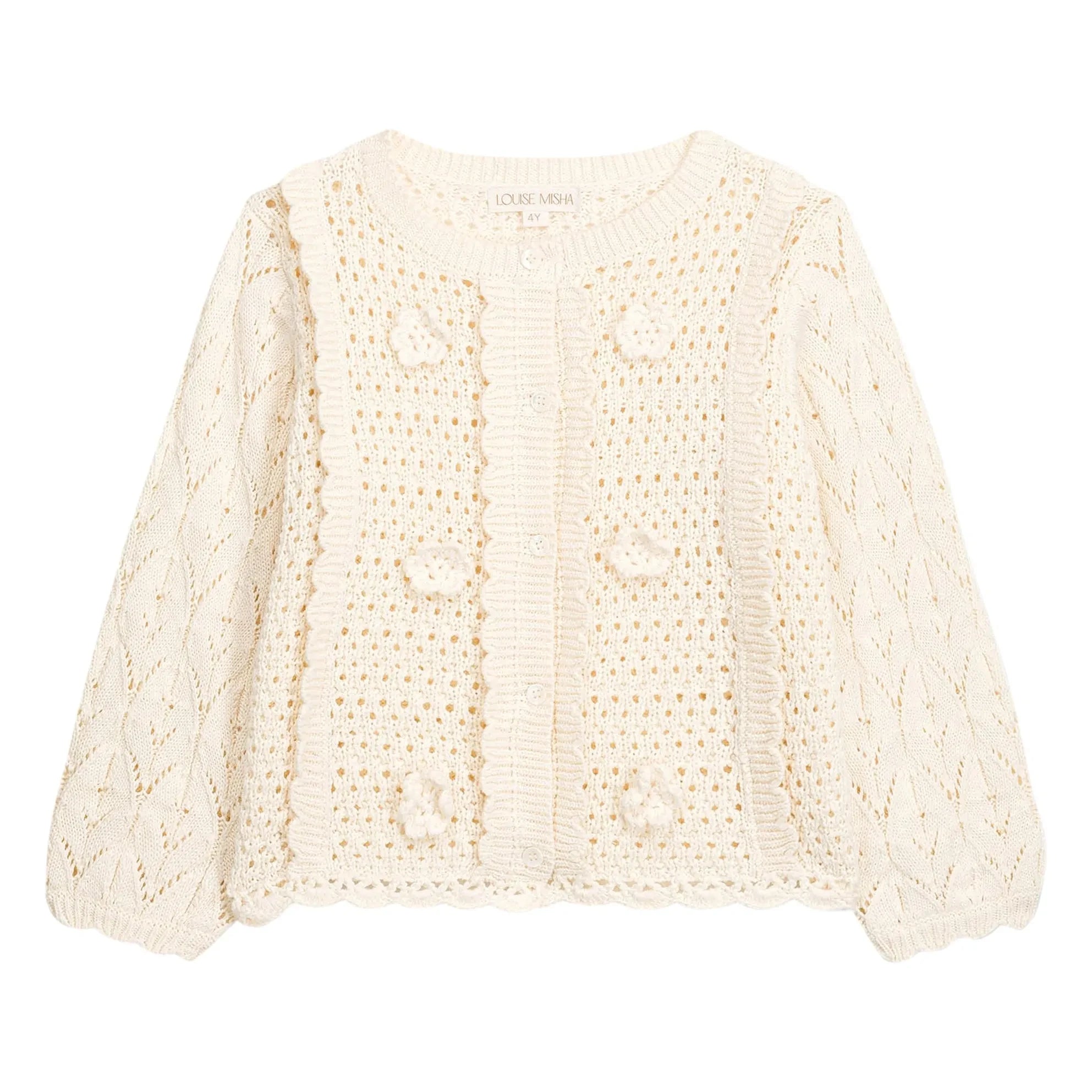 Louise Misha - Chai openwork vest | Cream