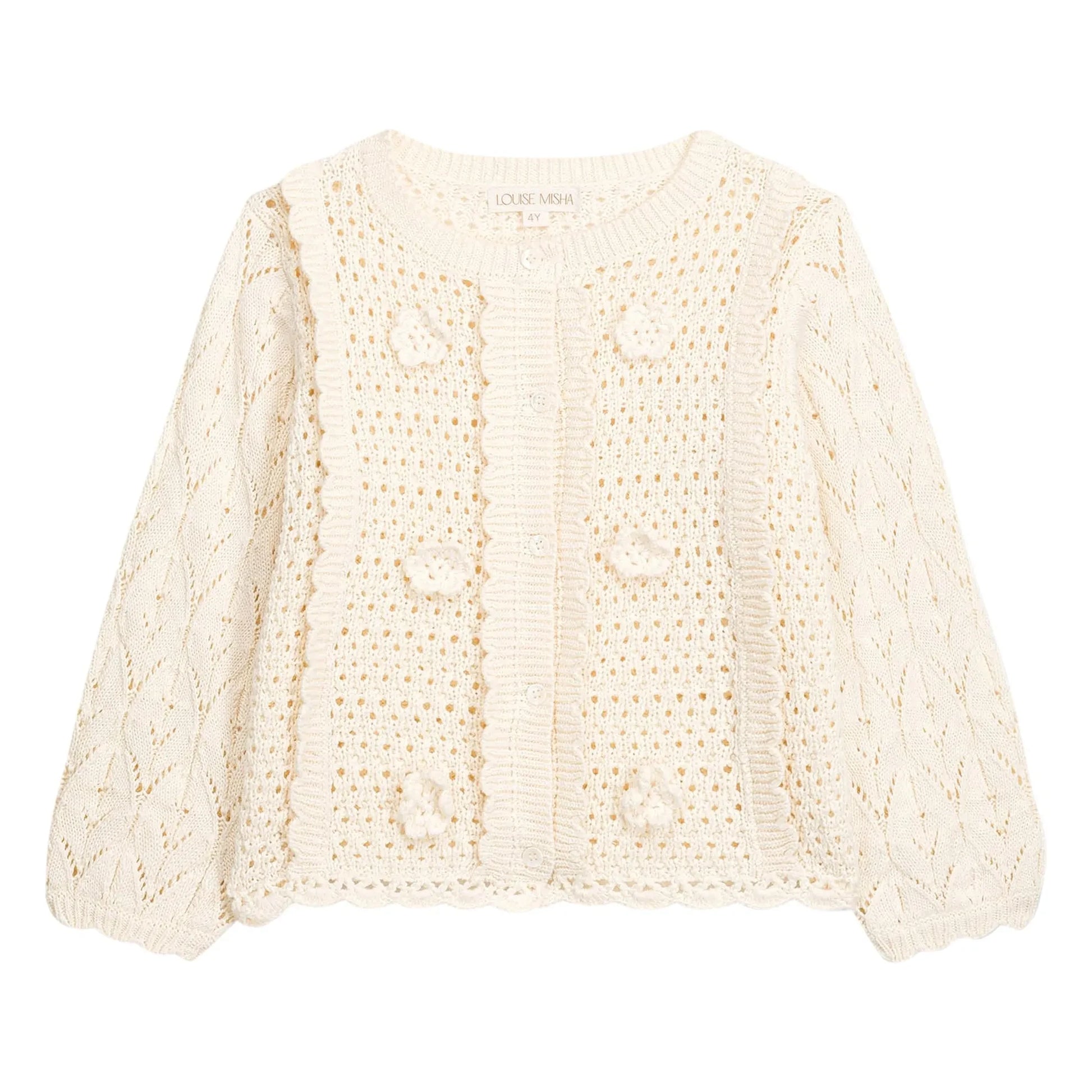 Louise Misha - Chai openwork vest | Cream