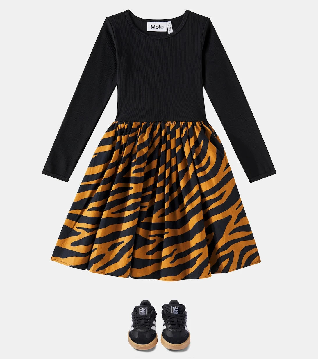 Molo - Casie zebra-print cotton-blend dress