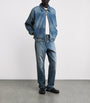 FEAR OF GOD ESSENTIALS Blue Denim Zip-Up Jacket