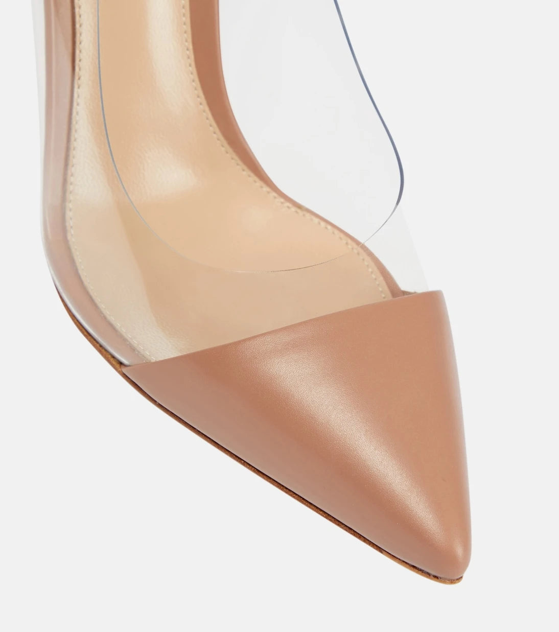 Gianvito Rossi - حذاء "Plexi 85" بكعب عالٍ من الجلد والـ PVC