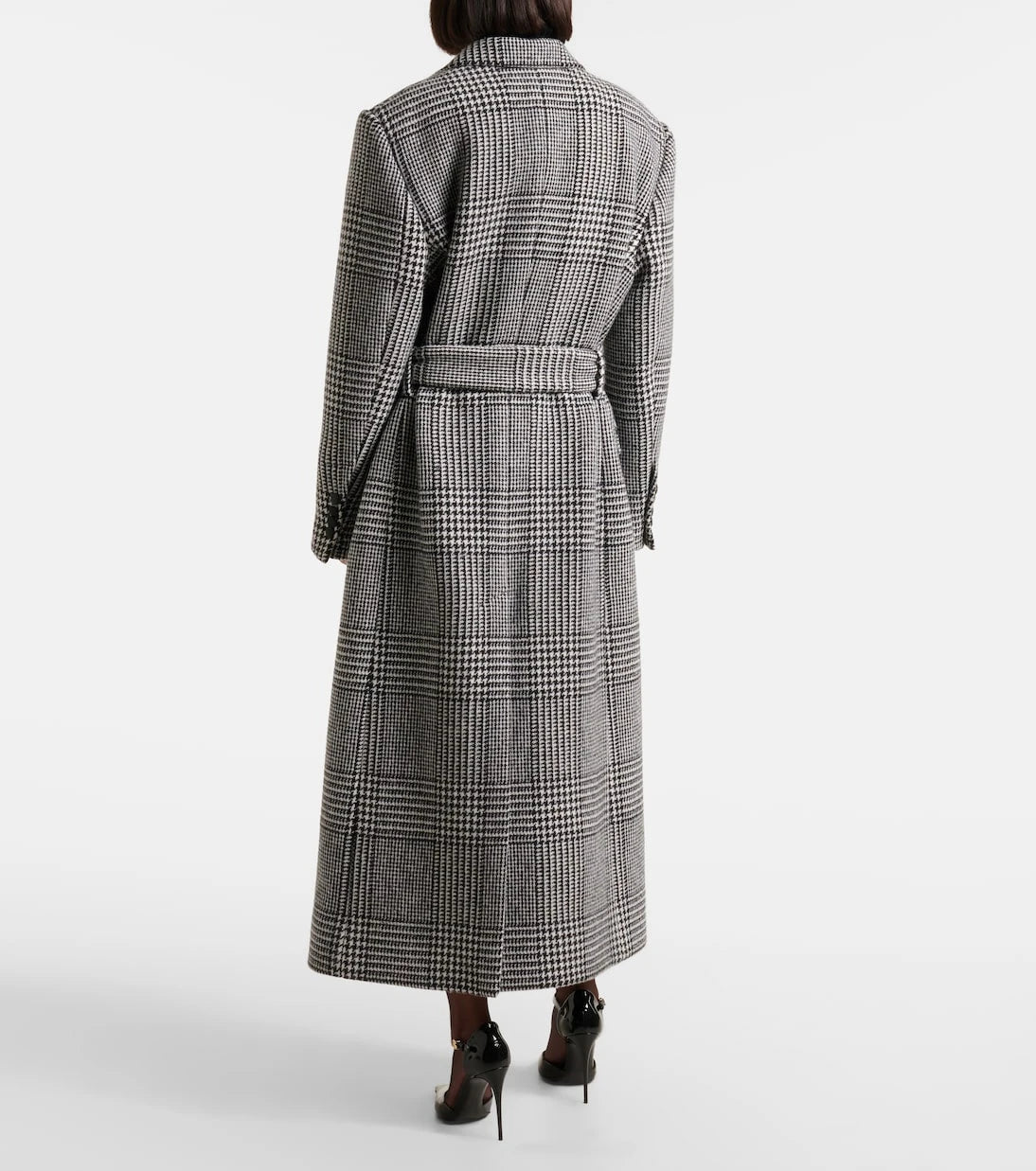 Dolce&Gabbana - Houndstooth wool-blend coat