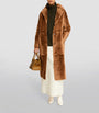 Yves Salomon Beige Lamb Fur Reversible Wrap Coat