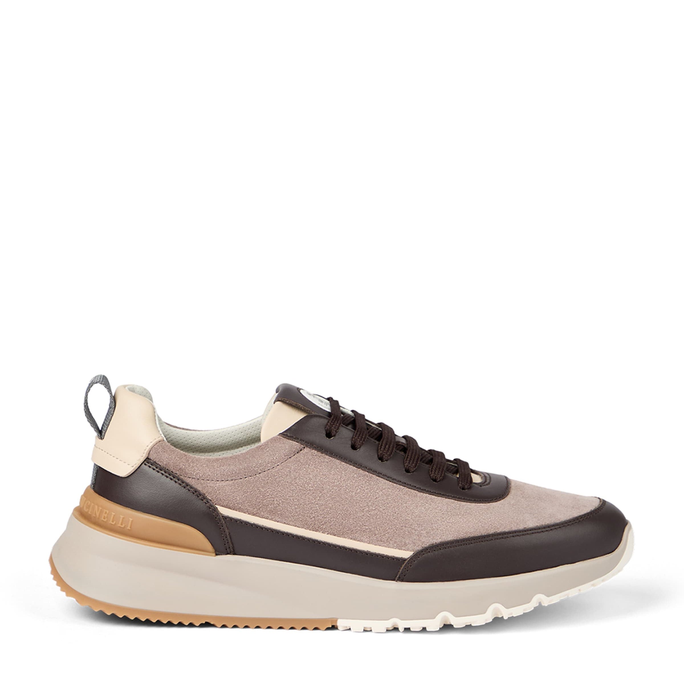 Suede-Calfskin Runner Sneaker