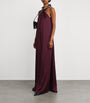 Stella McCartney Burgundy Satin Halterneck Gown