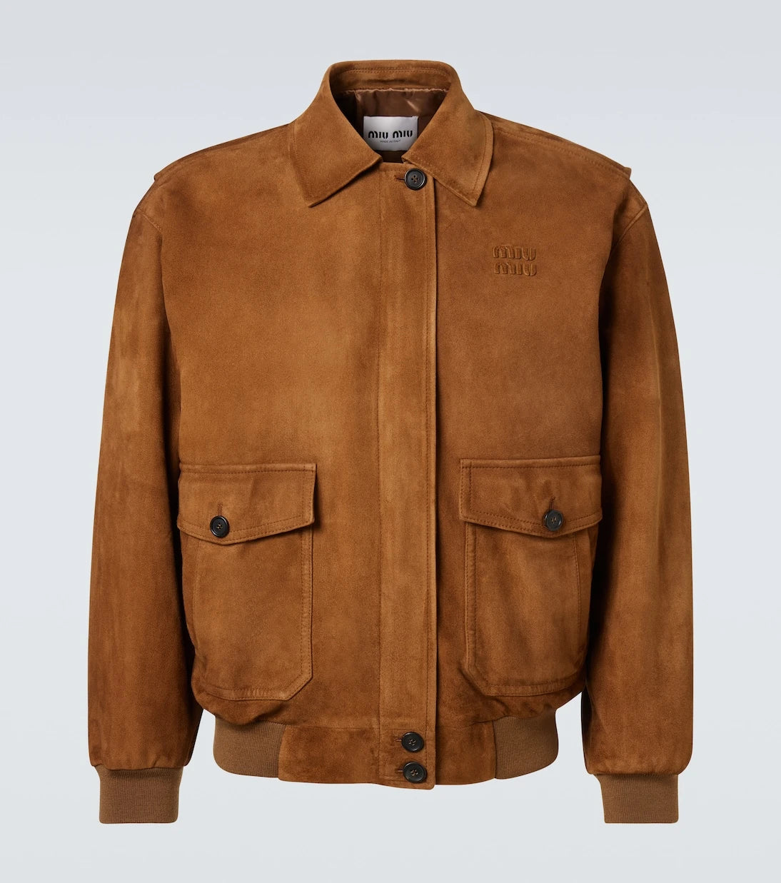 Miu Miu - Embossed suede blouson