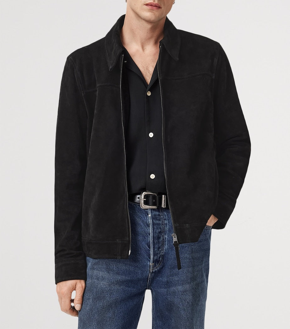 Black Suede Rhone Jacket