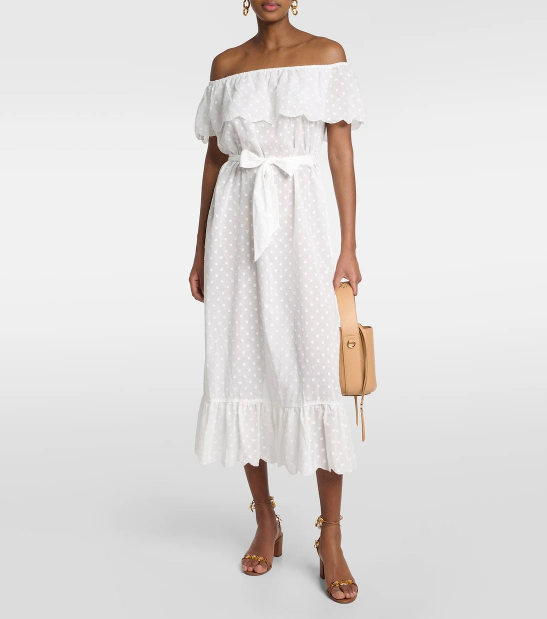 Marysia - Off-shoulder cotton midi dress