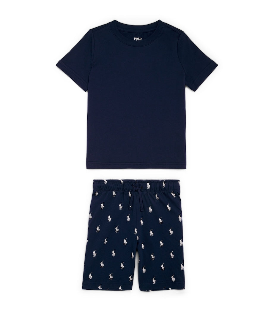 Ralph Lauren Kids Cotton T-Shirt and Shorts Set (4-7 Years)