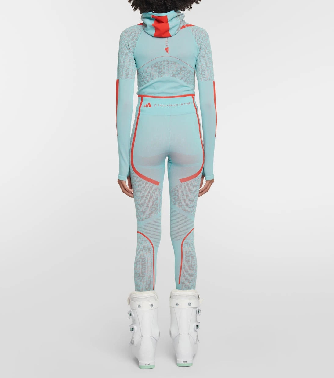 Adidas by Stella McCartney - Logo waffle-knit leggings