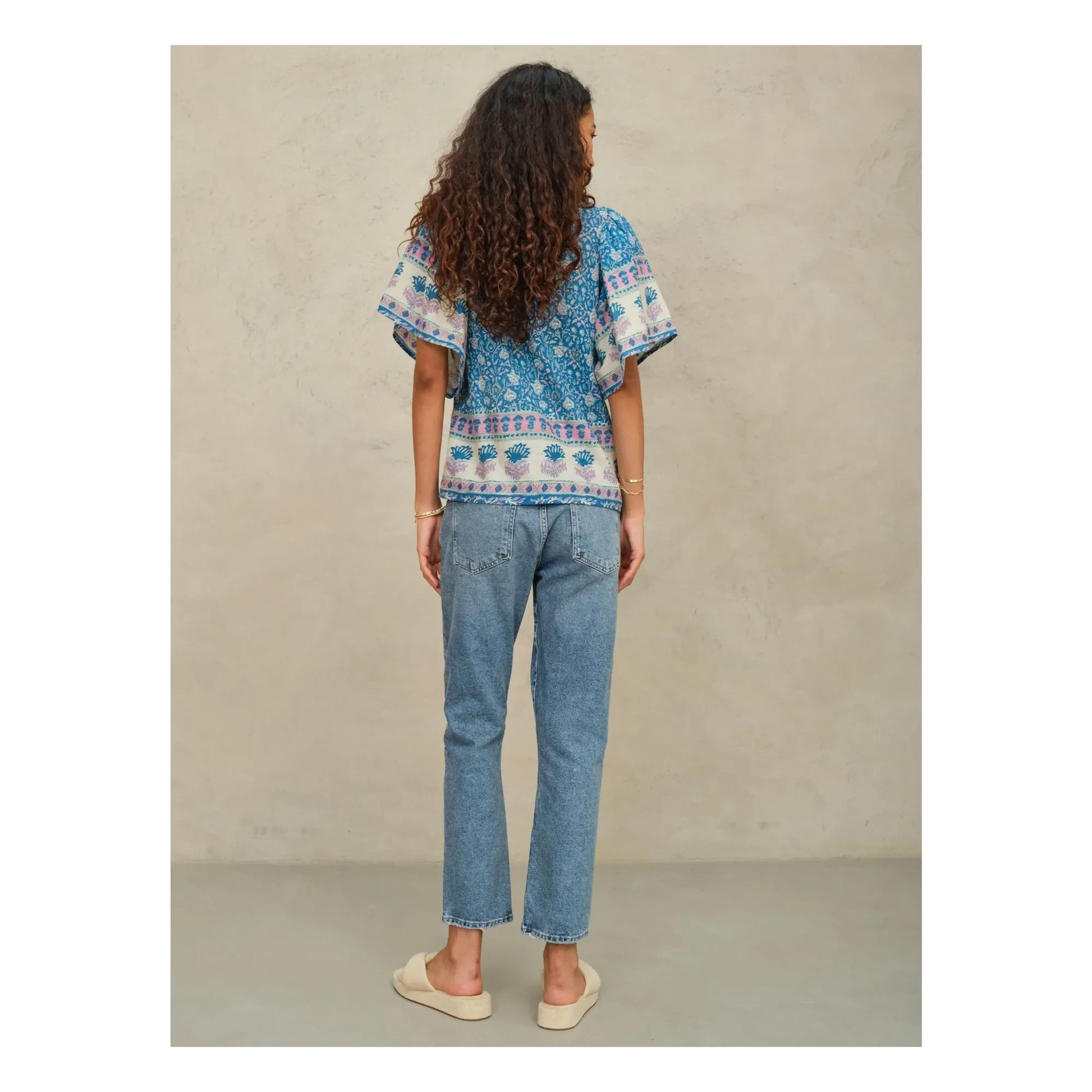 M.A.B.E. - Myla Cotton blouse | Blue