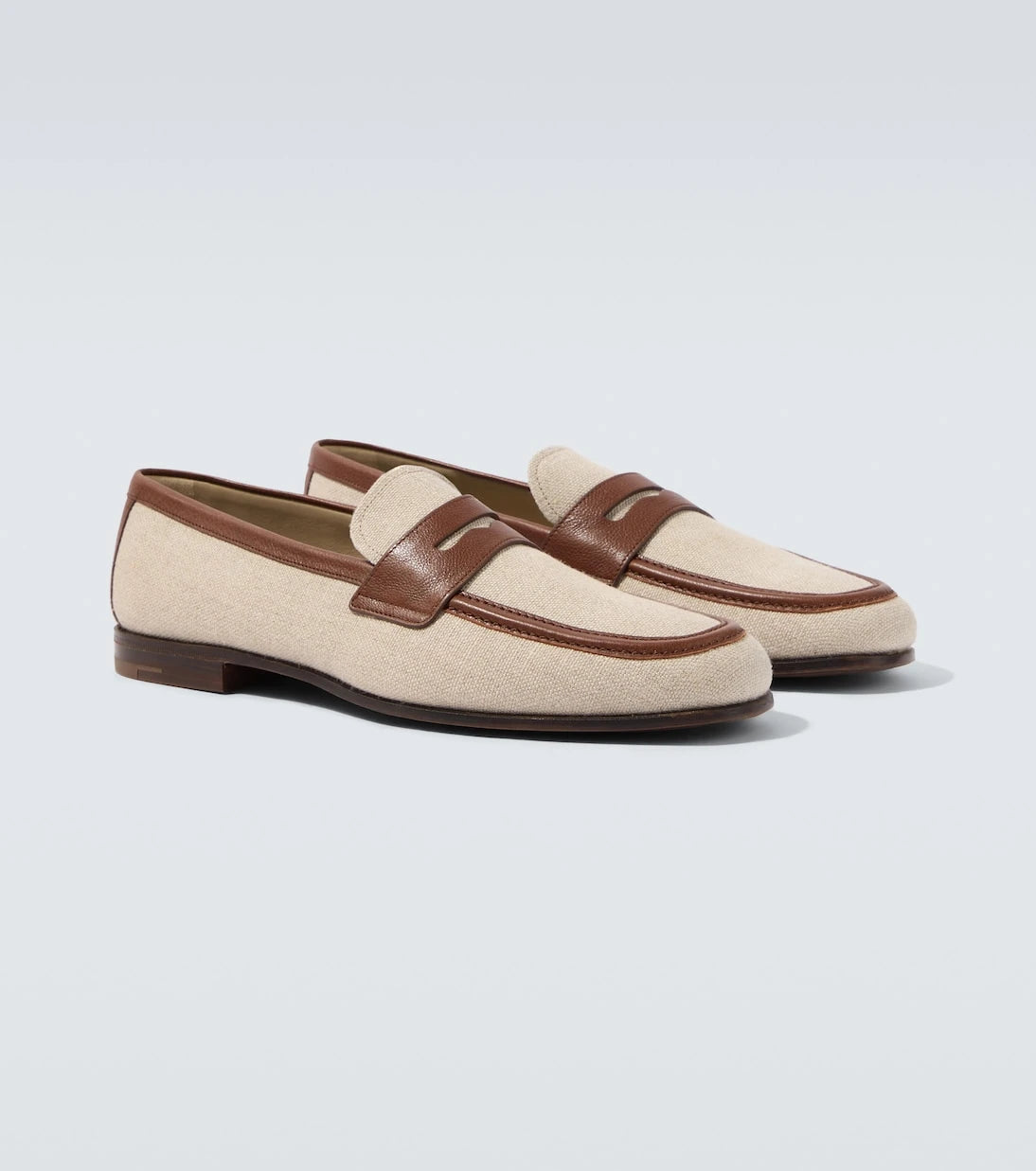 Church's - Leather-trimmed loafers